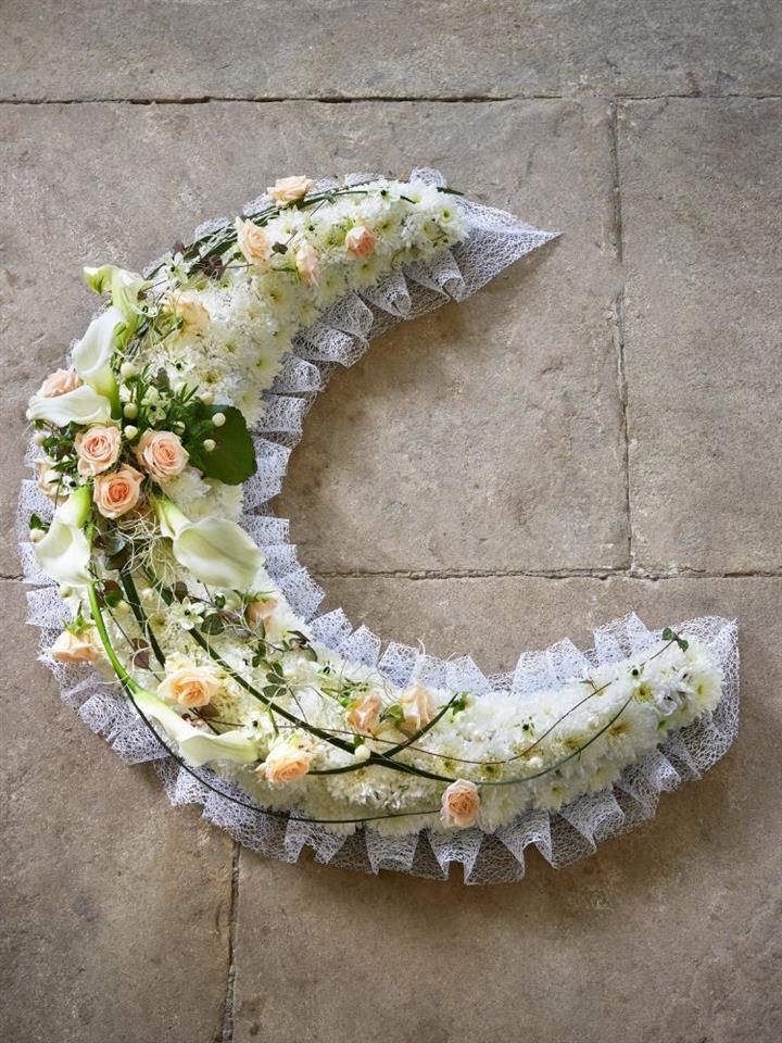 Crescent Moon Funeral Tribute Cornwall